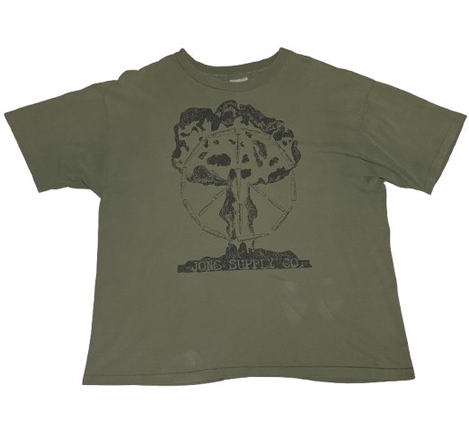 Peace Bomb Print Army Green Second-Hand Vintage Hanes Blank